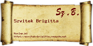 Szvitek Brigitta névjegykártya
